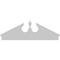 Ekena Millwork Acorn Architectural Grade PVC Combination Pediment, 64"W x 22-7/8"H x 2-3/4"P (Pitch 6/12) PEDPC064X230ACR00 - alternate 6